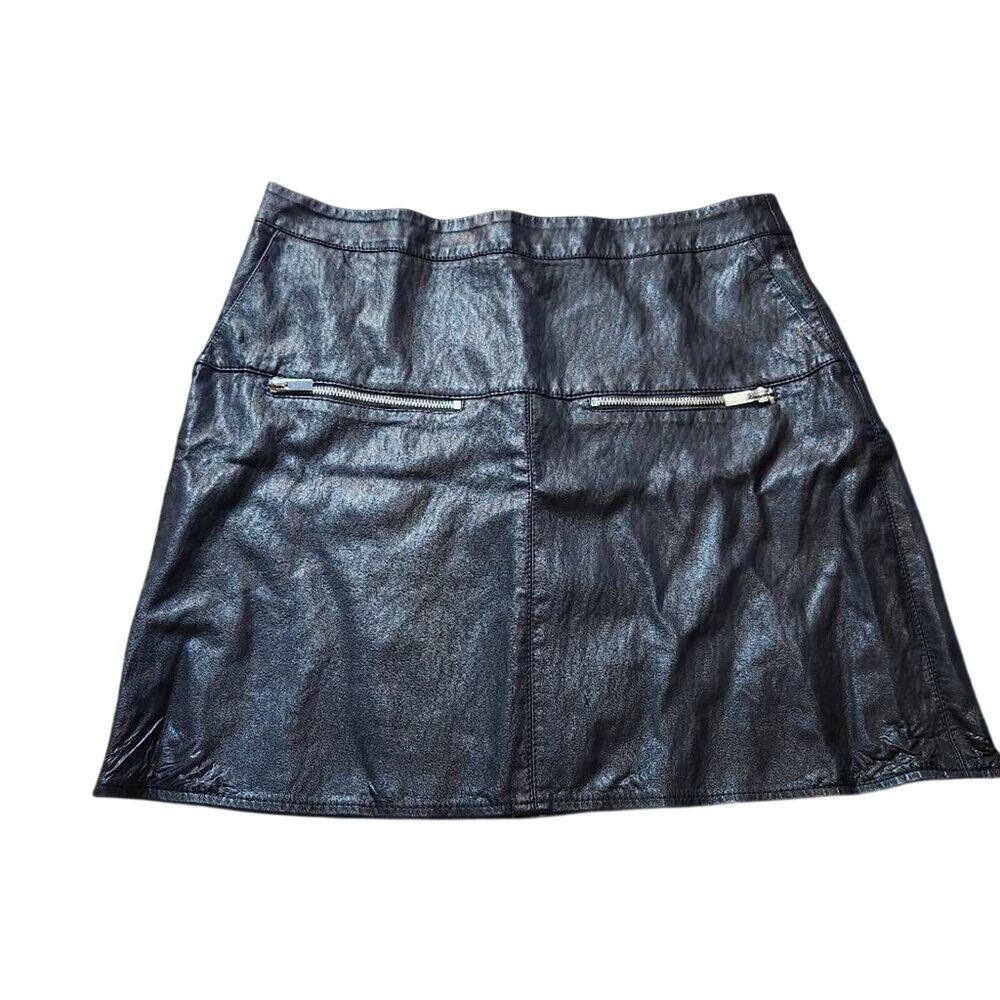 Life & Style Vegan Leather Skirt